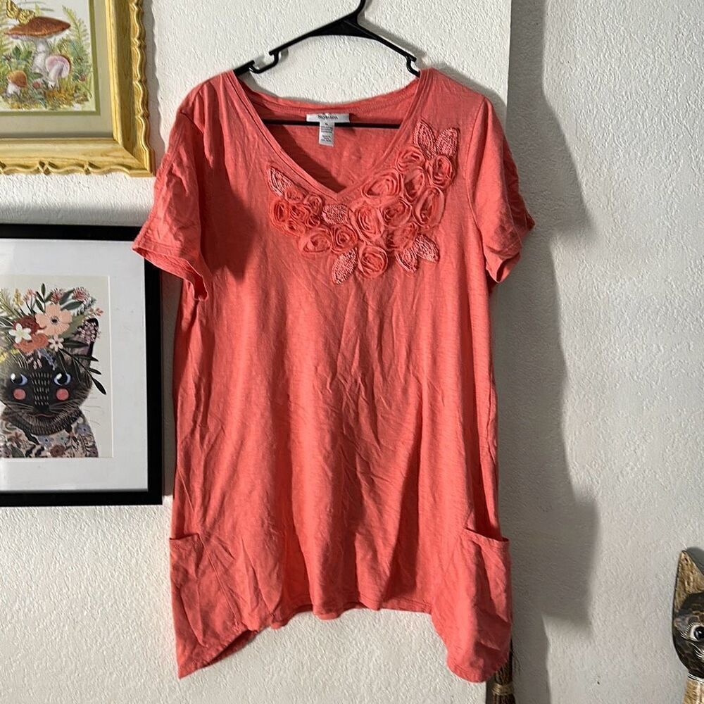 Style & Co. Size XL Peach Orange Blouse